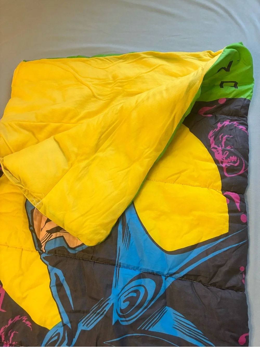 1995 DC Comics Batman Forever Green Black Sleeping Bag/Blanket